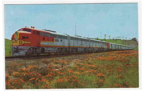 Santa Fe Super Chief Railroad Train CA by ThePostcardDepot on Etsy