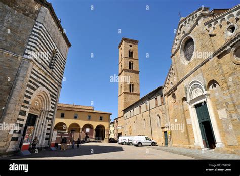 baptistry and cathedral, volterra, tuscany, italy Stock Photo - Alamy