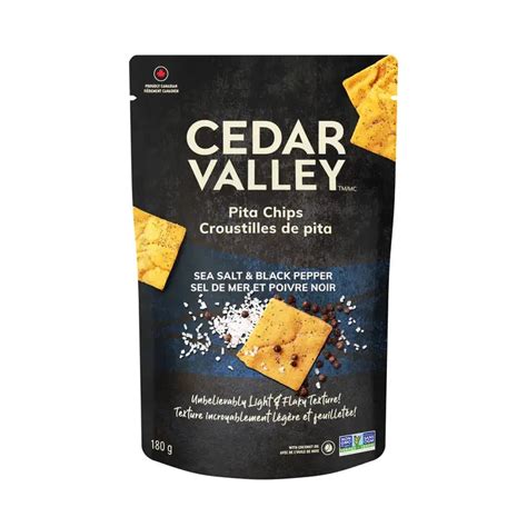 Cedar Valley - Sea Salt and Black Pepper Pita Chips - 180g – Greatview ...