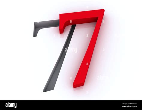 red number seven 7 Stock Photo - Alamy