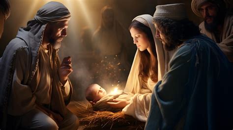 Premium Photo | Scene of the birth of Jesus Christ Christmas nativity scene