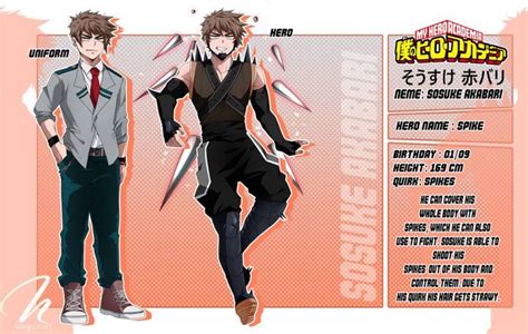 [BNHA ] Character Sheet | Sosuke Akabari by NiingyooART on DeviantArt ...