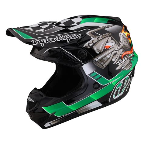 Troy Lee Designs Motocross-Helm SE4 Polyacrylite MIPS Carb - Grün | Maciag Offroad