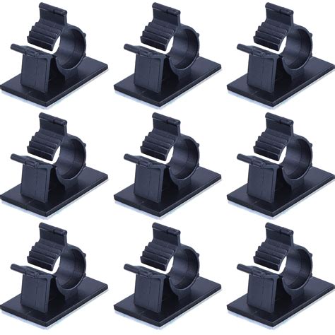 eBoot Adjustable Cable Clips Adhesive Nylon Wire Clamps, Black, 50 Pack ...