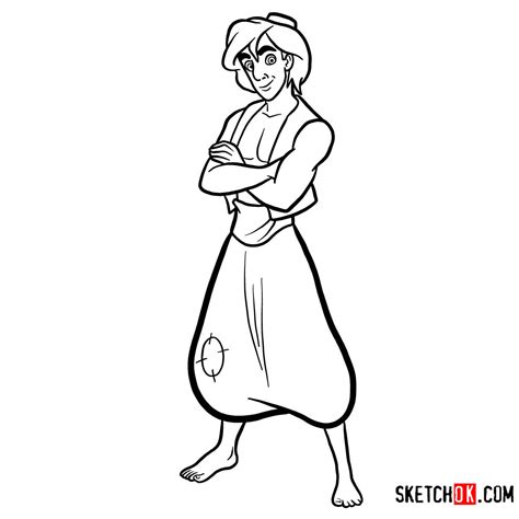 How To Draw Aladdin Sketchok Easy Drawing Guides | Images and Photos finder