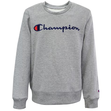 Champion Boys Embroidered Signature Fleece Crewneck Sweatshirt, Sizes 8 ...