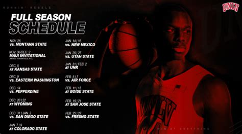 UNLV men's basketball revised 2020-21 schedule announced