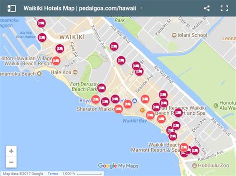 Best Hotels in Waikiki? map + list :: Oahu hotels - Honolulu - Hawaii. | Waikiki hotels ...