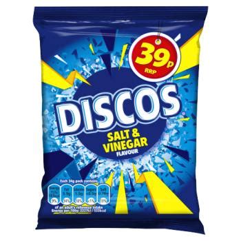 Discos Salt & Vinegar Crisps 34g, 39p PMP - From KEARNEYS COSTCUTTER in ...