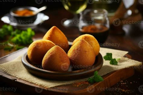 Coxinha snack fried. Generate Ai 26381597 Stock Photo at Vecteezy