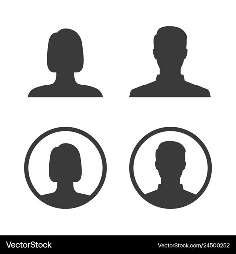 Male and female user icons Royalty Free Vector Image