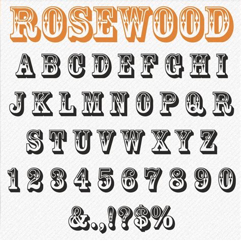 Free Western Font Numbers