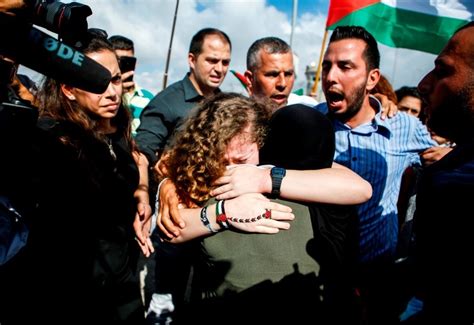 Palestinian protest icon Ahed Tamimi released from prison after 8 ...