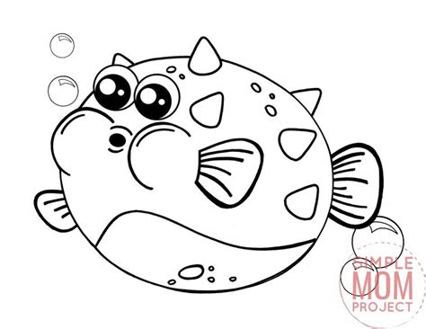 Free Printable Blowfish Coloring Page | Fish coloring page, Coloring ...