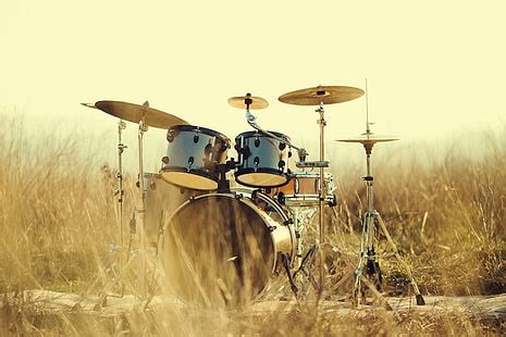 HD wallpaper: black and gray drum set, light, strings, music, sound, microphone | Wallpaper Flare