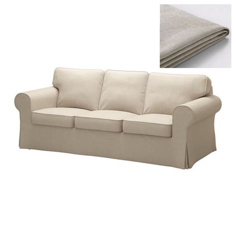 IKEA Ektorp 3 Seat Sofa COVER Slipcover NORDVALLA DARK BEIGE