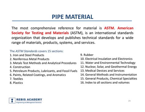 Piping components, materials, codes and standards part 1- pipe