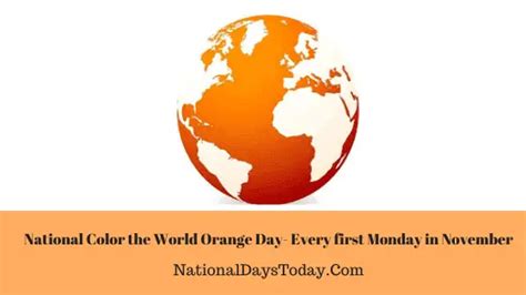 National Color the World Orange Day 2023 - Why This Day!