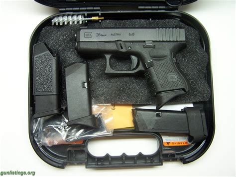 Gunlistings.org - Pistols Glock 26 Gen 4 Subcompact 9mm W/night Sights