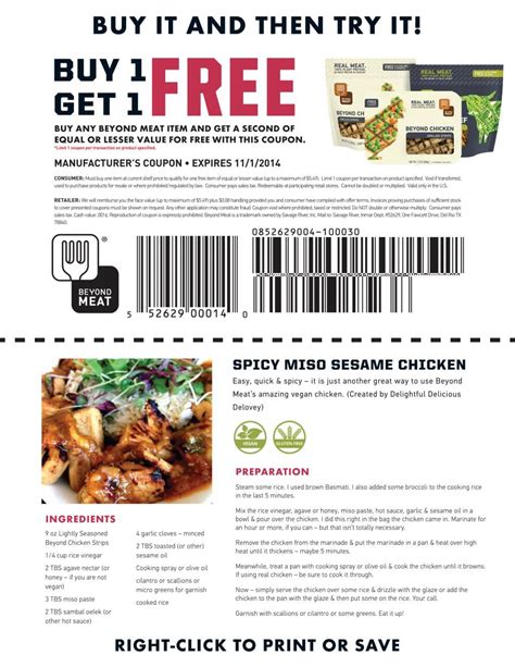 Whole Foods Coupon for a BOGO Beyond Meat Deal