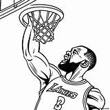 Lebron James Dunking Coloring Page  Pagescom sketch template