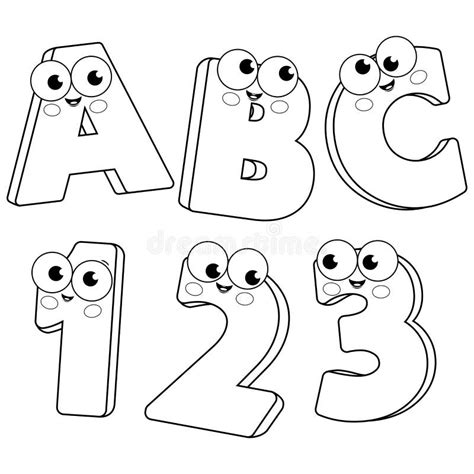 Abc 123 Clipart Black And White Sun