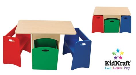 Amazon.com: KidKraft Table with Primary Benches: Toys & Games | Kids table and chairs, Table and ...