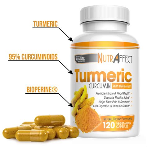 Turmeric Curcumin Capsules with Bioperine (Black Pepper Extract) - Pure ...