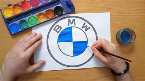 How to draw a BMW logo - YouTube