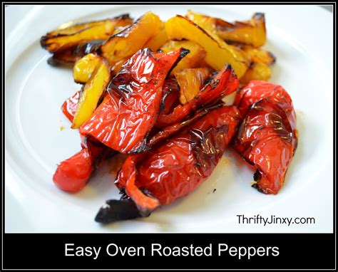 Easy Oven Roasted Pepper Recipe - Thrifty Jinxy