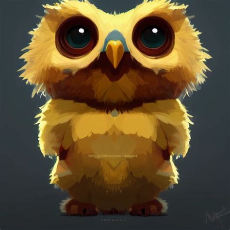 **epic 3D portrait of an adorable little baby Owlbear | Midjourney ...