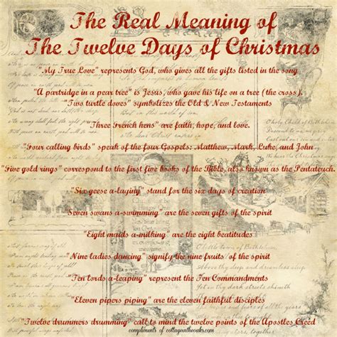 Religious Meaning Of The 12 Days Of Christmas Song - Printable Online