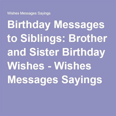 Sibling Birthday Quotes - ShortQuotes.cc