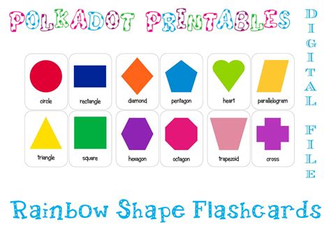 Shapes Flash Cards Printable