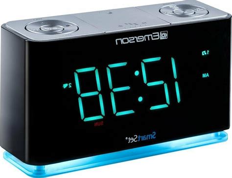 Emerson ER100301 SmartSet Alarm Clock Radio with Bluetooth