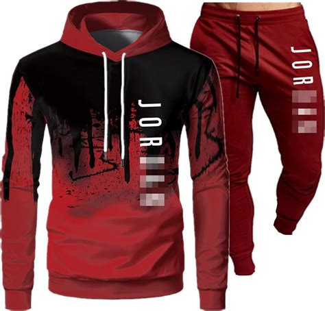 Men's Winter Basketball Uniform Bulls Jordan Tracksuit Set Jogging ...