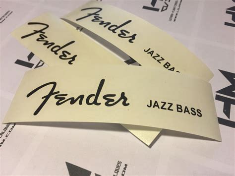 Fender Jazz Bass Logo Vinyl Sticker - HMCustom Online Shop