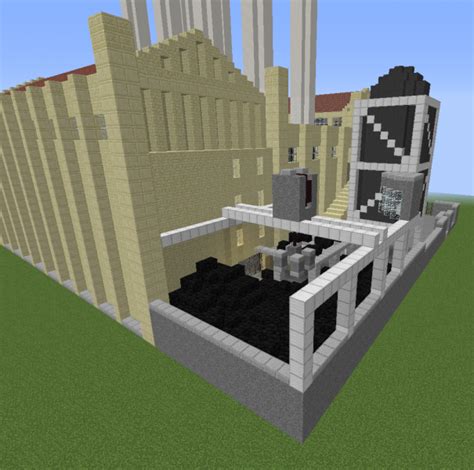 Modern Factory Building - Blueprints for MineCraft Houses, Castles, Towers, and more | GrabCraft