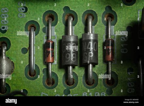 Resistors on a Circuit Board, Close Up Stock Photo - Alamy