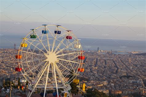 Tibidabo amusement park | Stock Photos ~ Creative Market