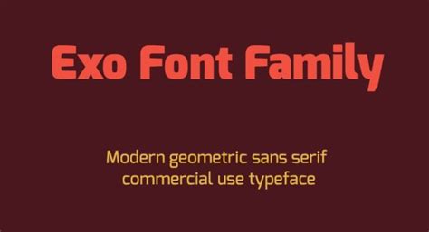 Exo Font Family Free Download | The Fonts Magazine