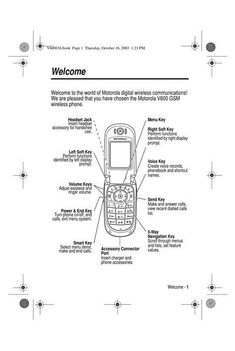 MOTOROLA V600 MANUAL Pdf Download | ManualsLib