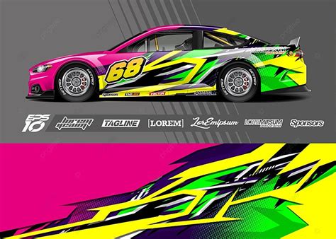 Rally Car Livery Design Vector Mockup Template Download on Pngtree