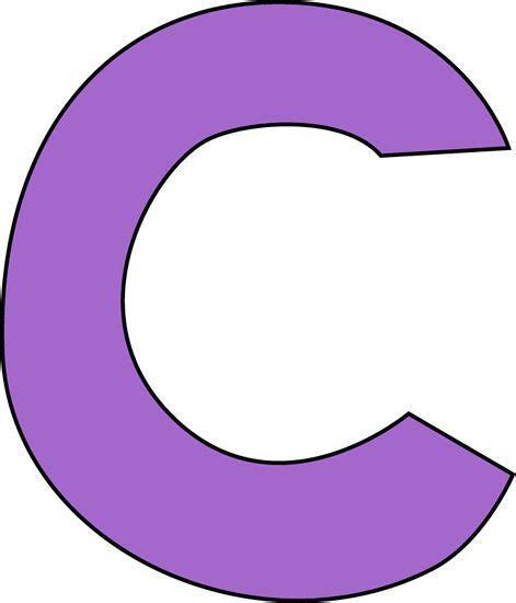 c | Purple Letter C Clip Art Image - large purple capital letter C ...