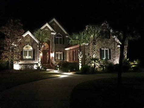 Custom Brick Home Landscape Lighting | Landscape lighting, Holiday ...