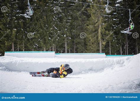 Winter Ski Resort Competition Editorial Image - Image of people ...