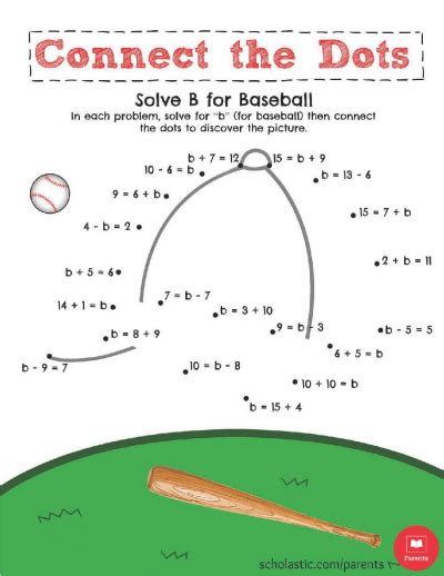 Solve B for Baseball | Worksheets & Printables | Scholastic | Parents