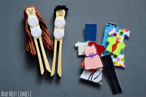 DIY Dress Up Peg Dolls | And Next Comes L