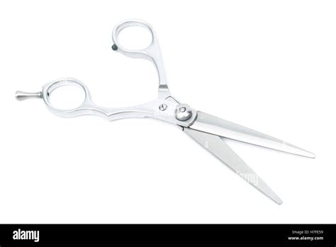 hairdressing scissors on a white background Stock Photo - Alamy