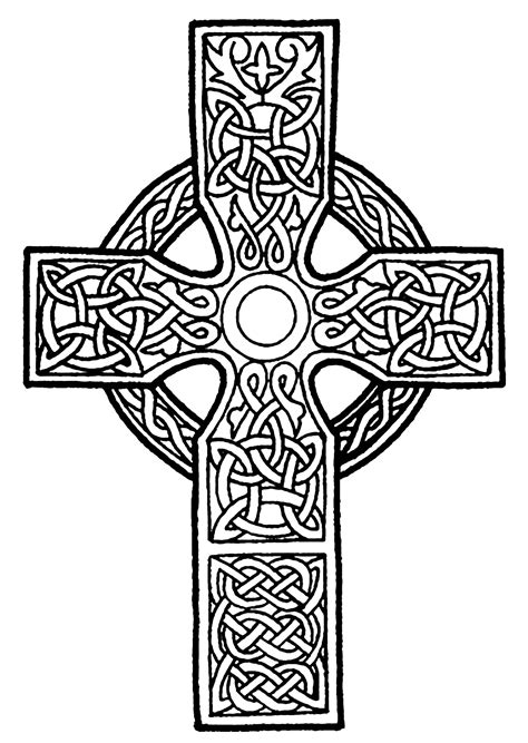 Celtic cross, From the gallery : Celtic Art | Celtic art, Cross coloring page, Celtic designs